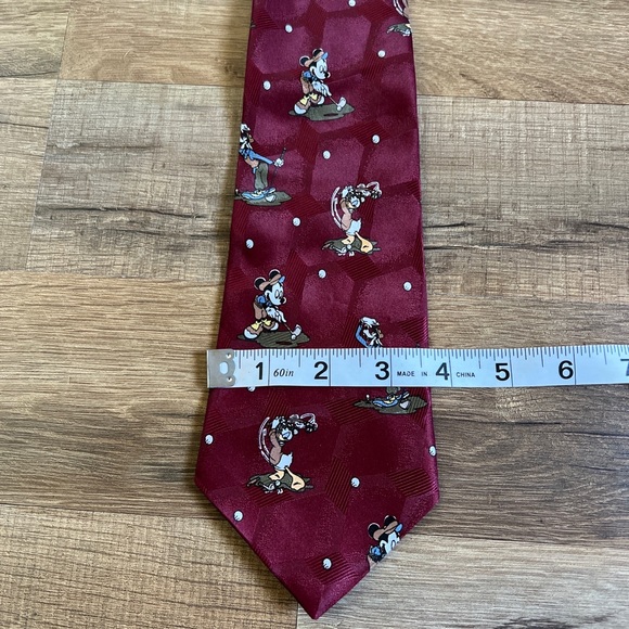 mickey unlimited mickey mouse & gang golf golfing tie necktie cartoon character - Picture 5 of 6